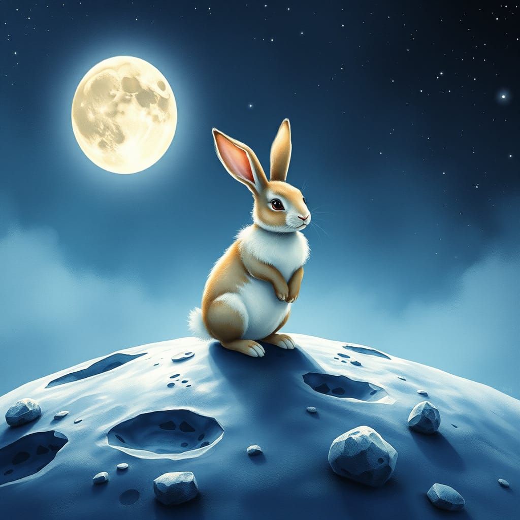 MOON RABBIT RABBIT ON THE MOON