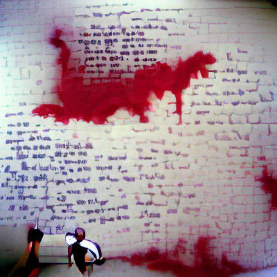 Disturbing Blood Message on Wall