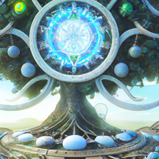 Spectacular Tree of Life with Geometric Shapes