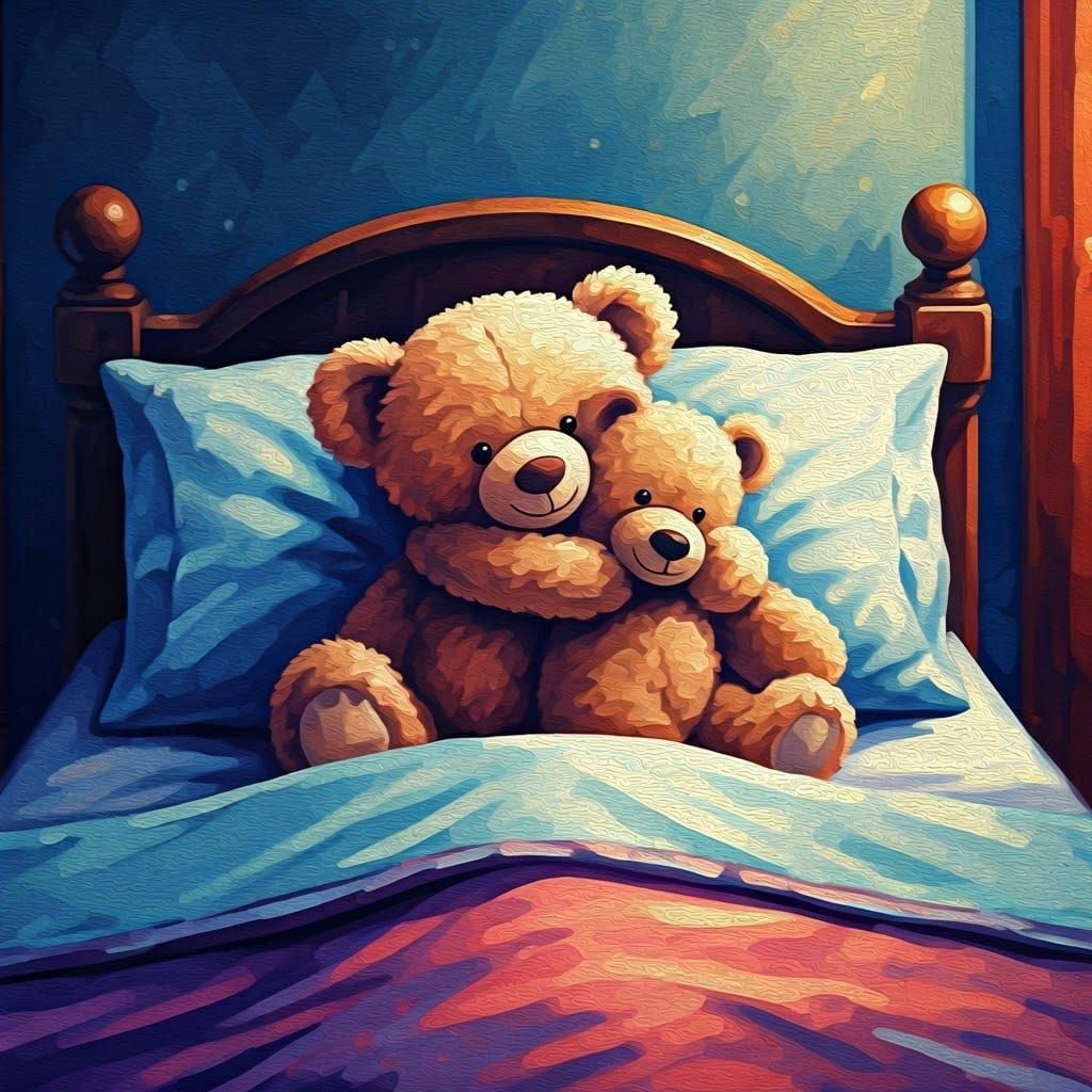 Whimsical Teddy Bears in a Plush Fantasy World