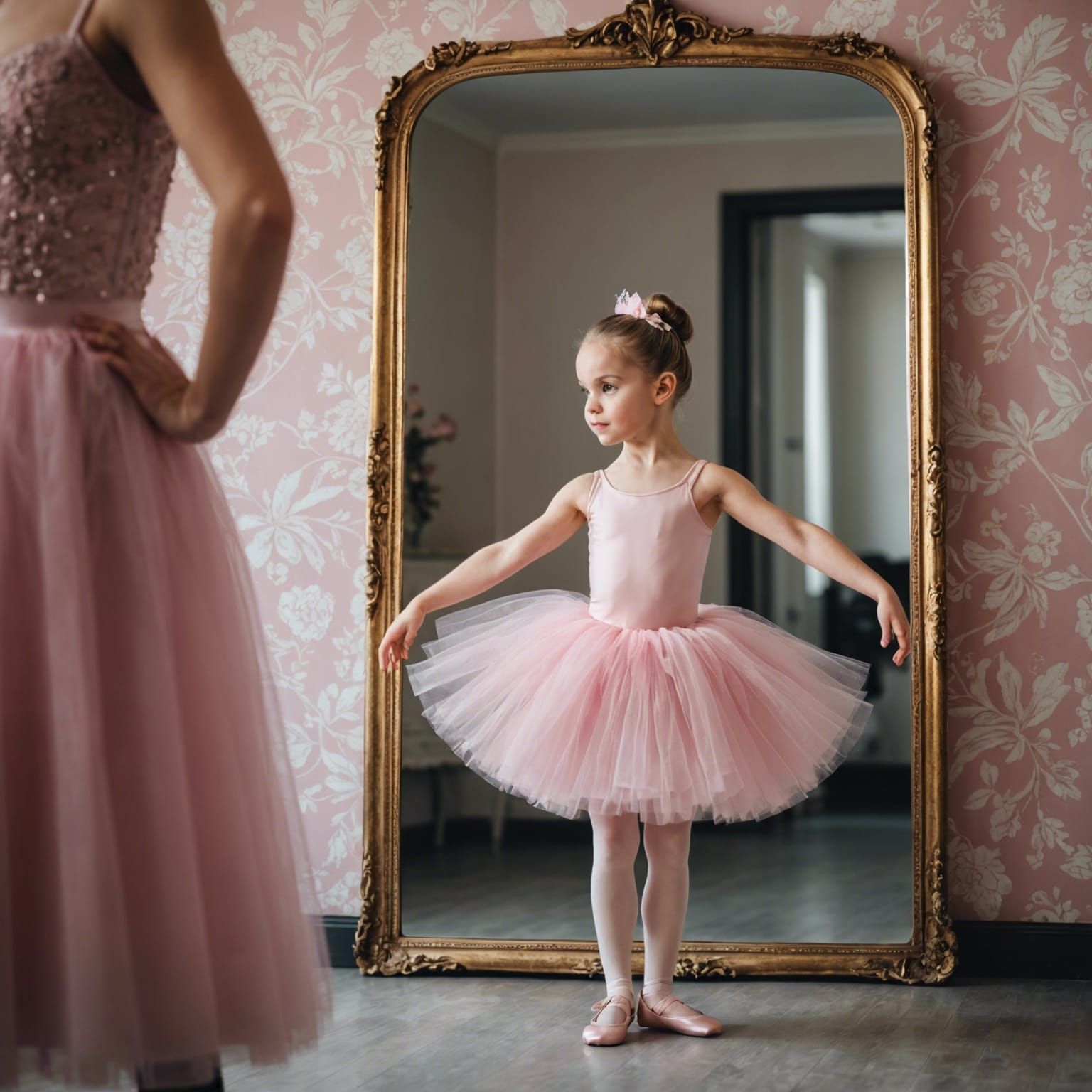 Ballerina in Pink Tutu Dancing