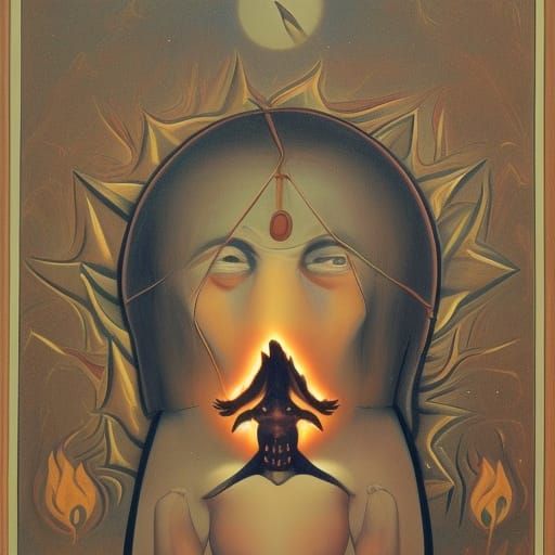 Fiery Deity: God Immersed in Flames