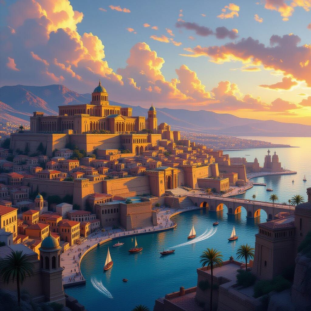 Ancient Carthage Fantasy Matte Painting