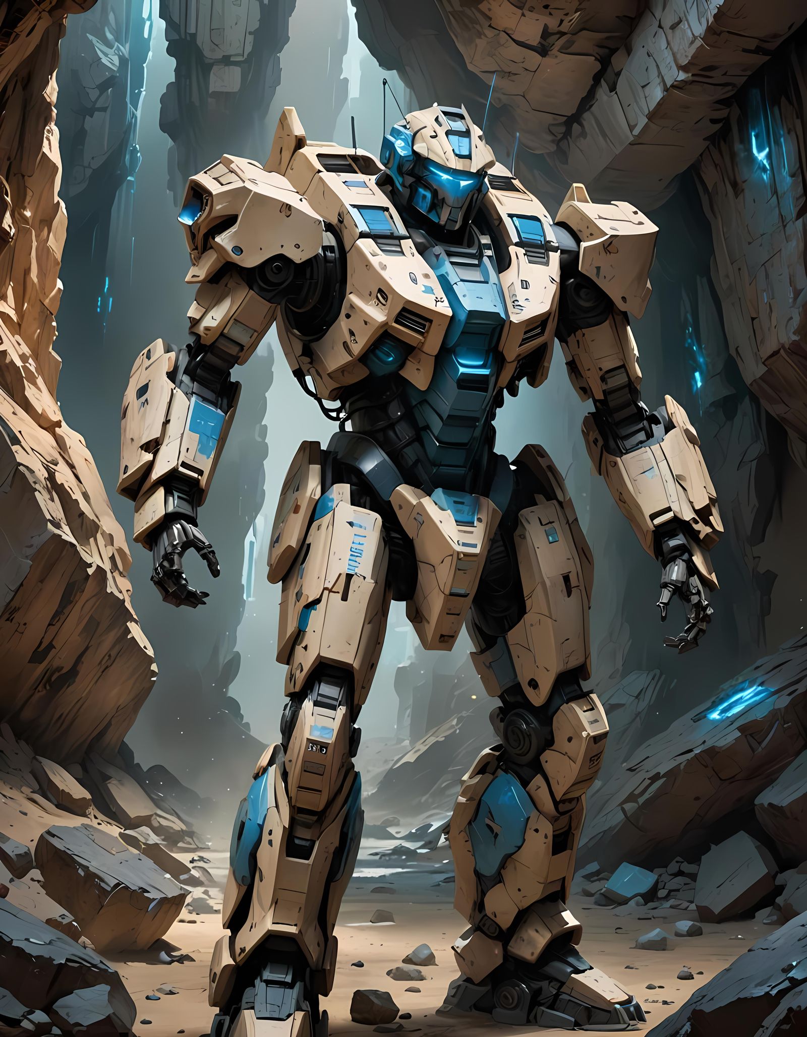 Damaged Robot Soldier in Armored Core Style