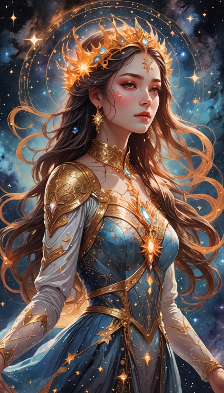 Celestial Princess Connected to the Universe