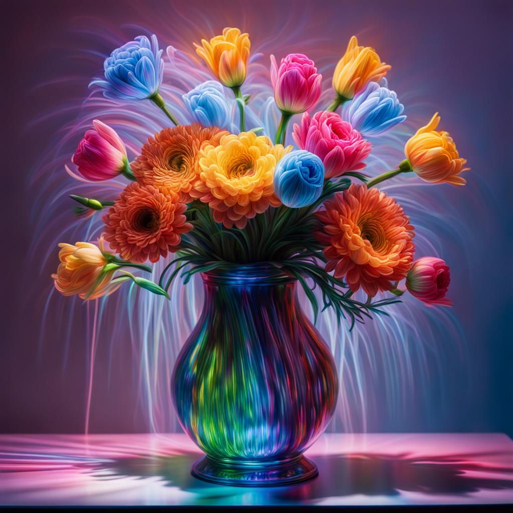 Bouquet - Fiber Optic Light Painting