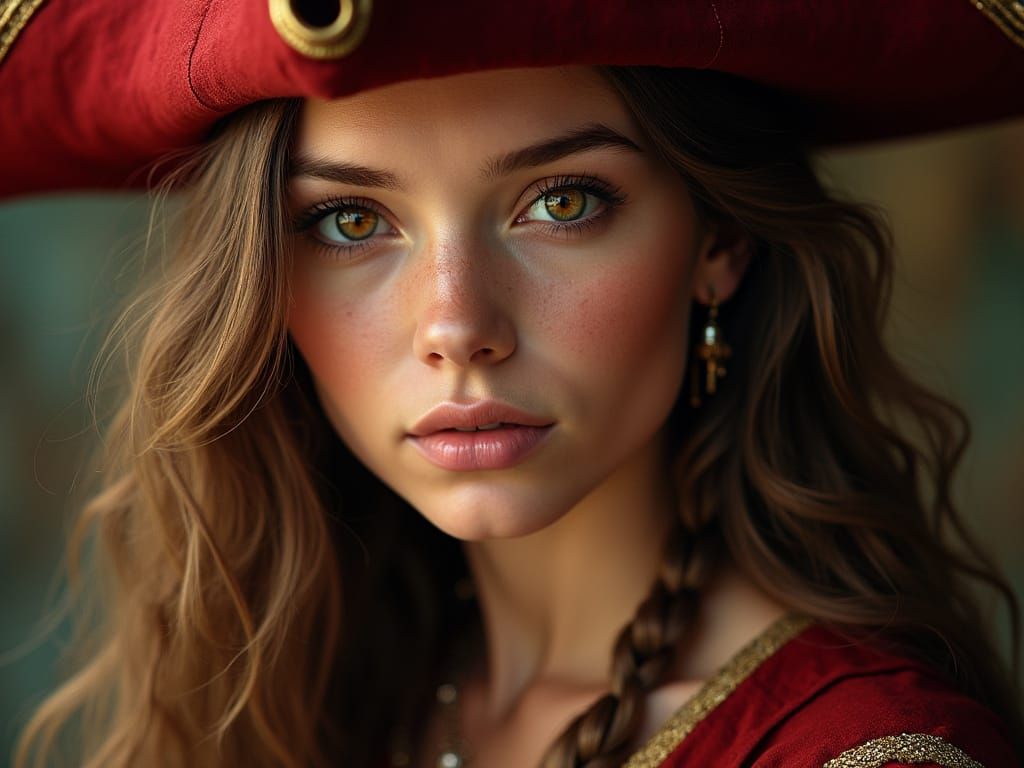 Ultra-Hyper-Realistic Pirate Beauty