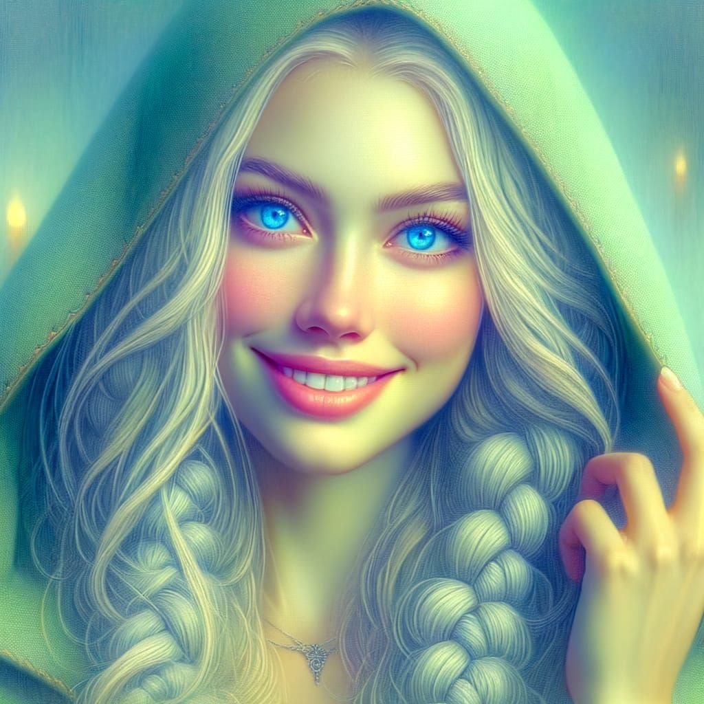 Norse Goddess Portrait in Ethereal Fantasy Style