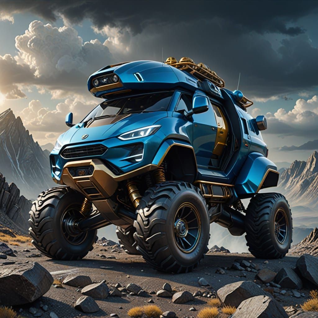 Alien Rock Climbing Vehicle Concept Art