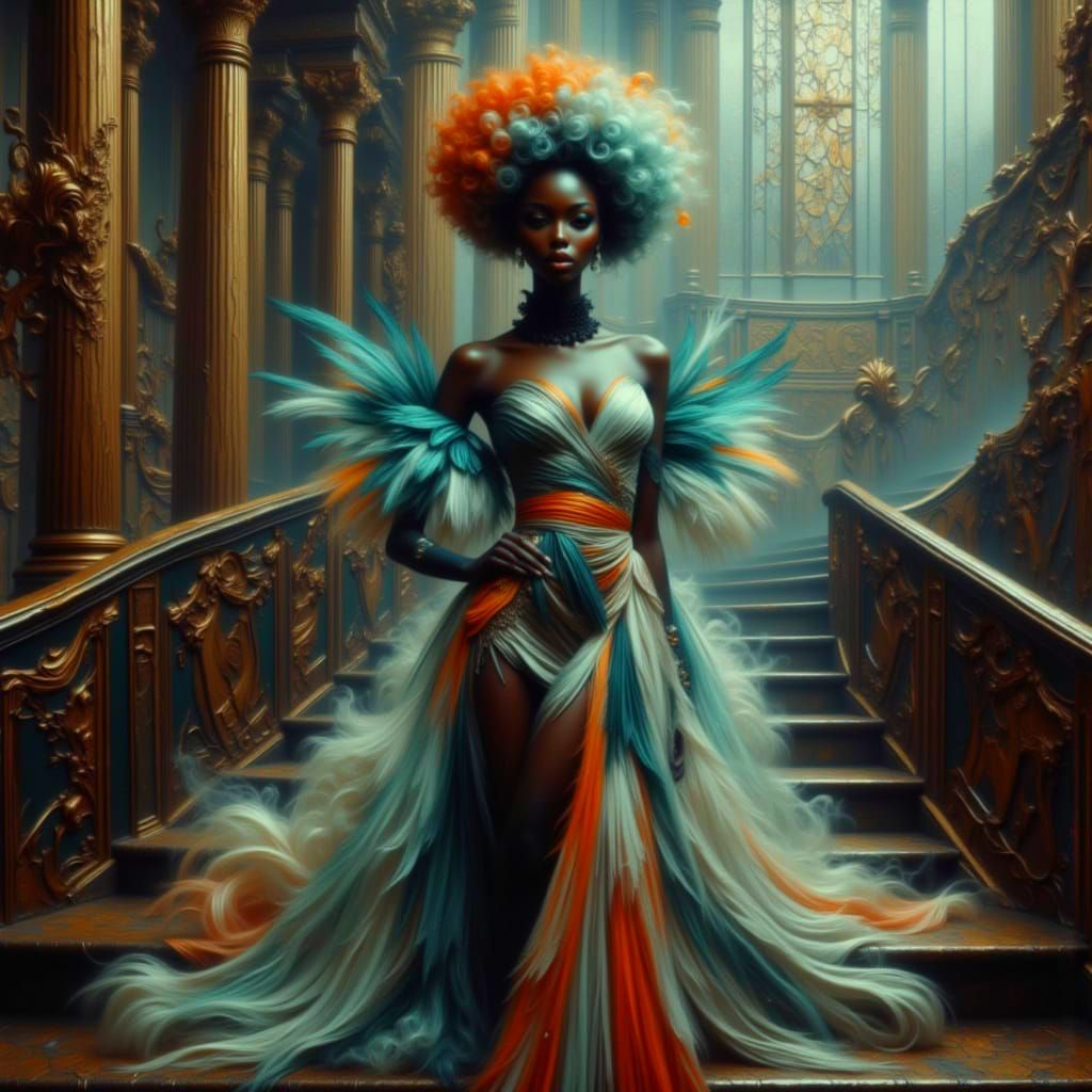 Divine Feminine Muse in Cathedral Couture Style