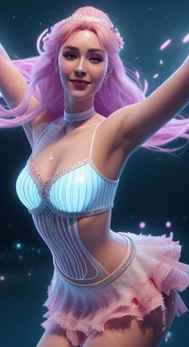 Curvy Russian Dancers in a Fantasy Dance Club