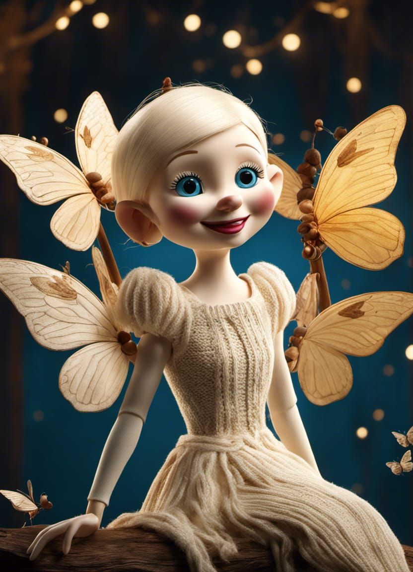 Butterflies and a puppet doll