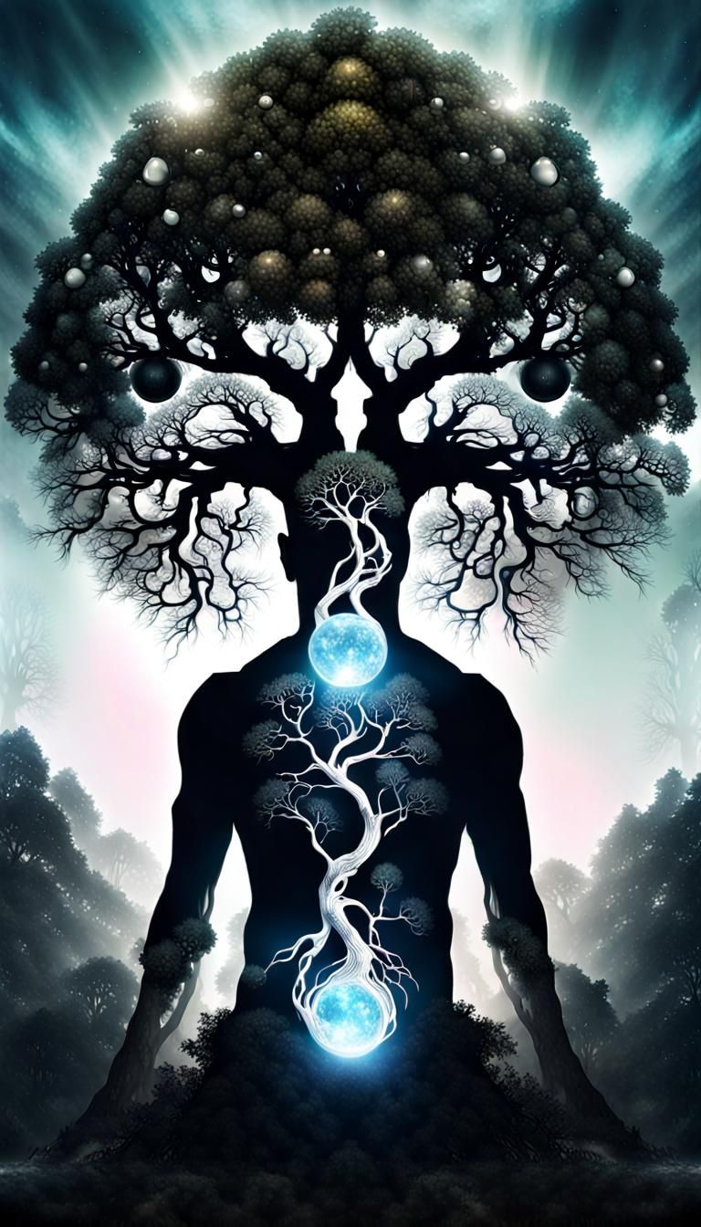 Double exposure: Nature chakra