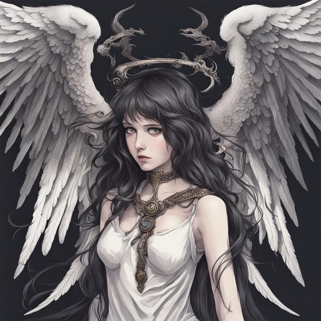 Girl Angel of Death: Digital Art