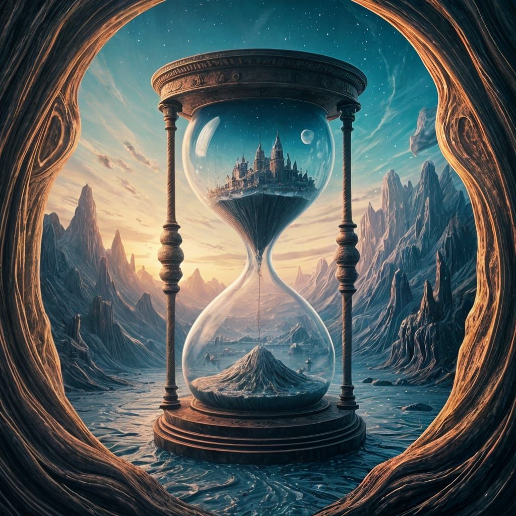 Surreal Cave Portal in Melting Darkness