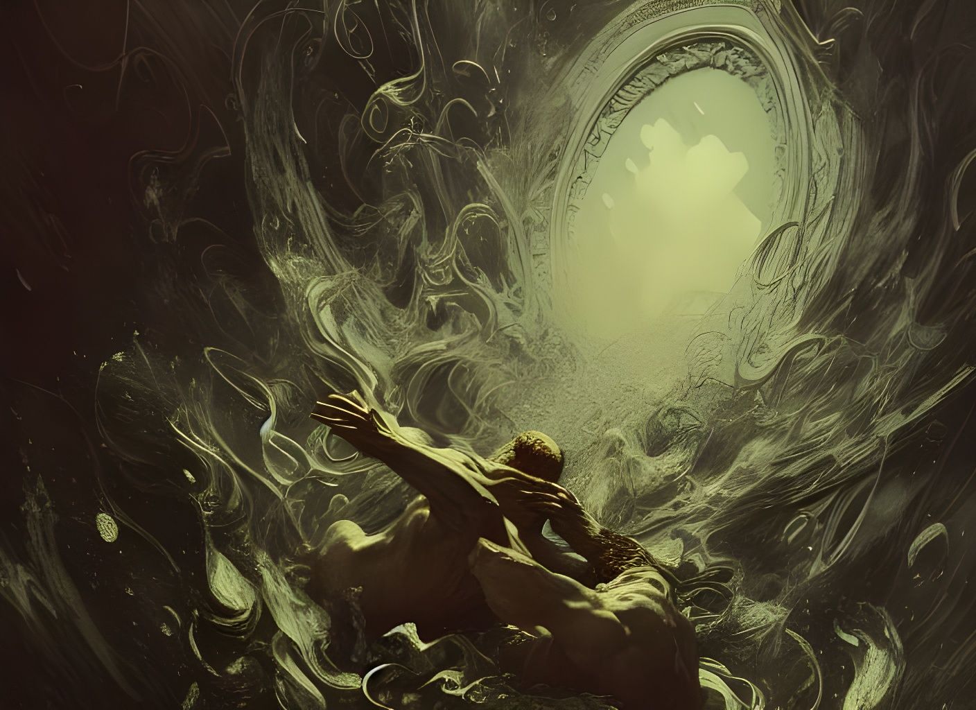 Detailed Apotheosis Digital Artwork in Expressionist Style