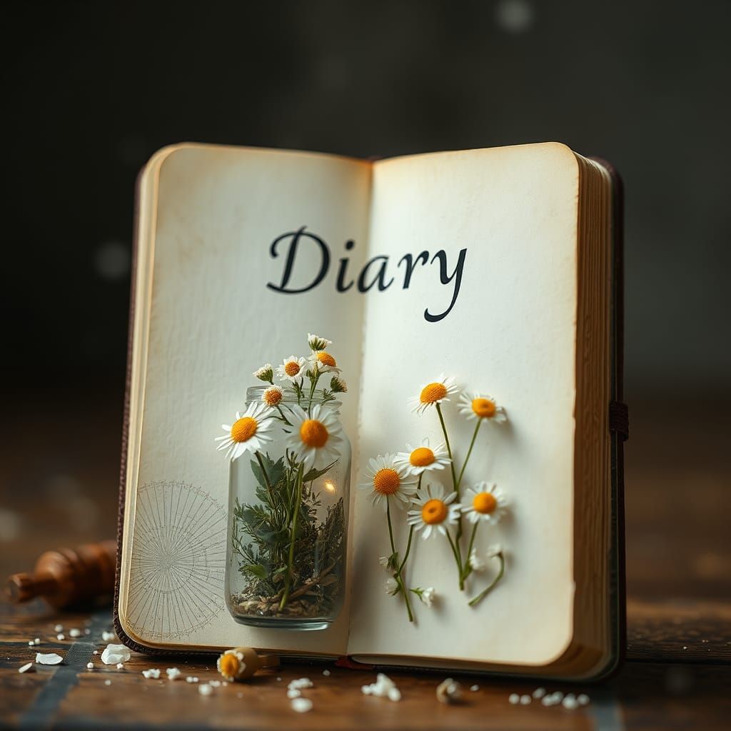 Flower Junk Journal Page with Herbs and Spells