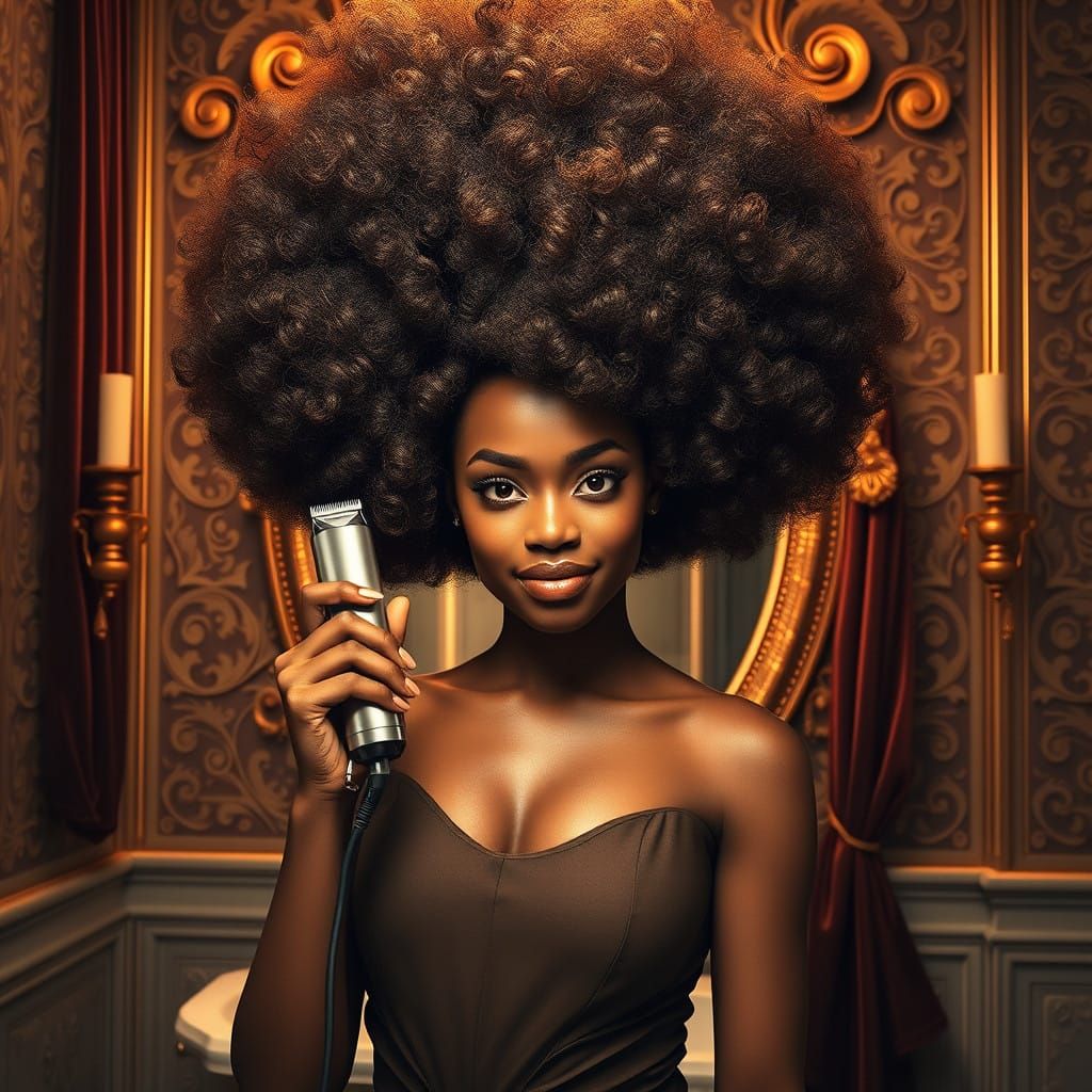 Confident Woman Prepares for a New Look