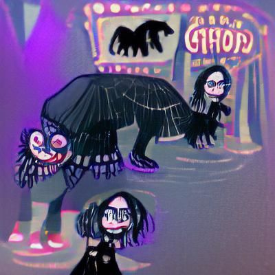 Gothic Cryptid Horror Freak Show Illustration