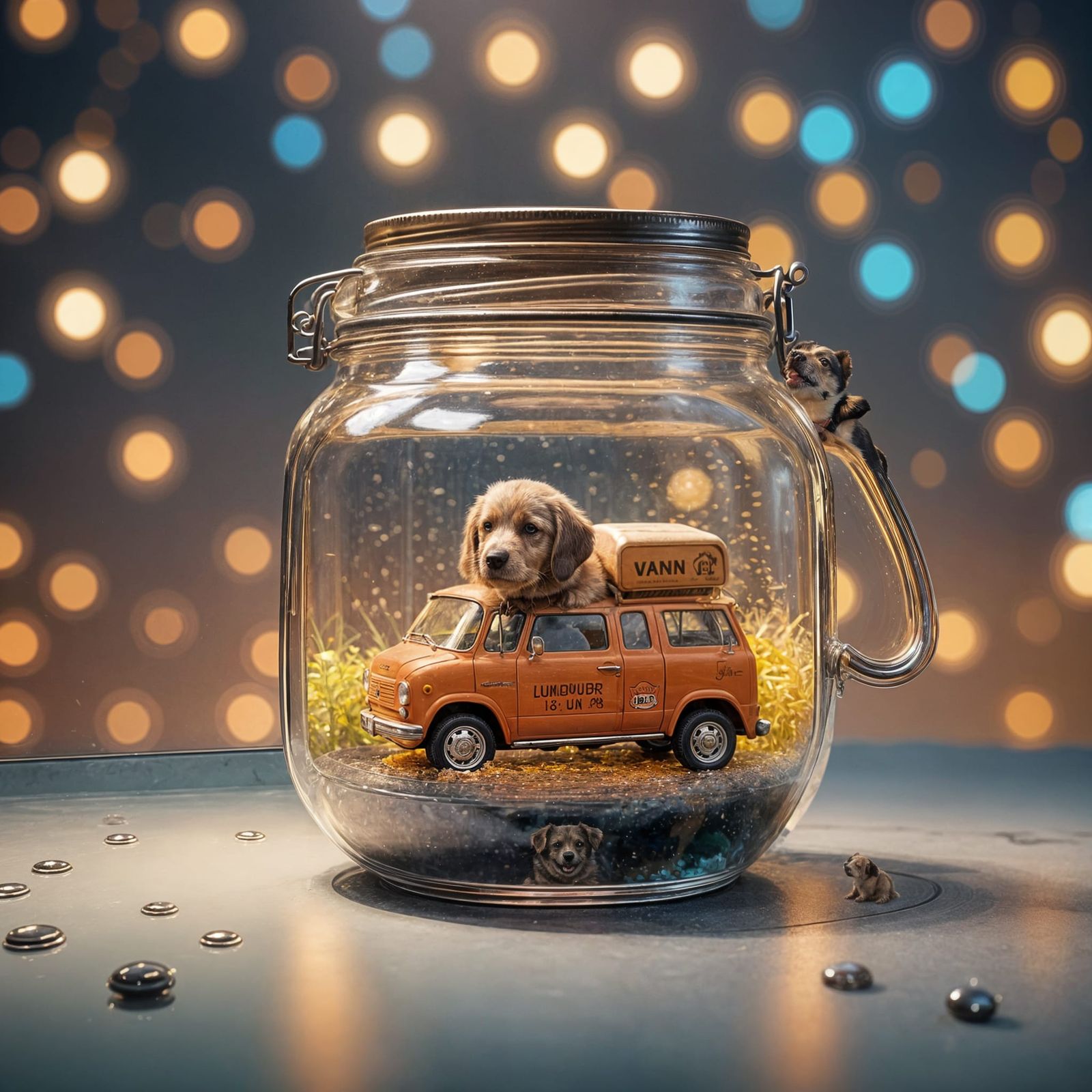 Dumb and Dumber Dog Van in a Jar