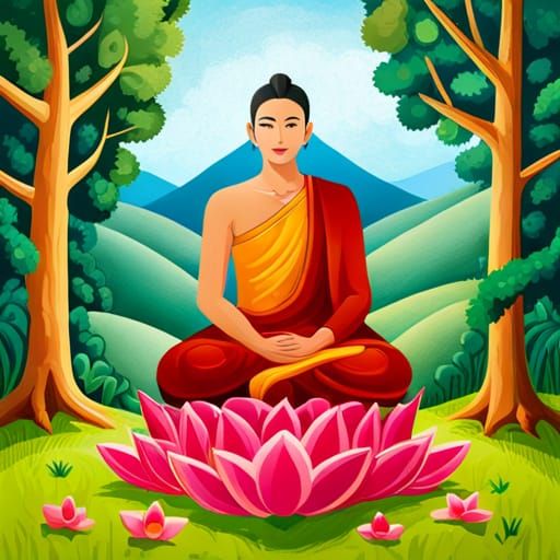 Buddha in Lotus Position: Spiritual Enlightenment