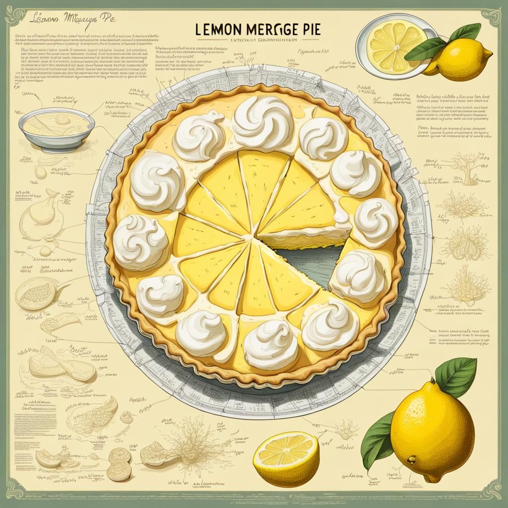 Detailed Scientific Chart of Lemon Meringue Pie