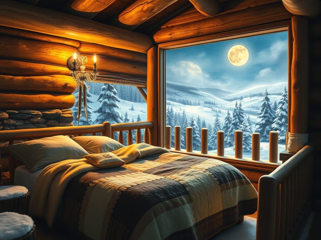 Warm Woodland Haven in Whimsical Realism