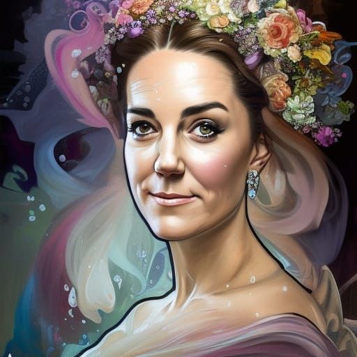 Kate Middleton as Elizabethan Woman: Detailed Portrait