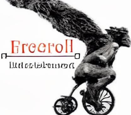 The Freeroll Naked angel riding a tricycle