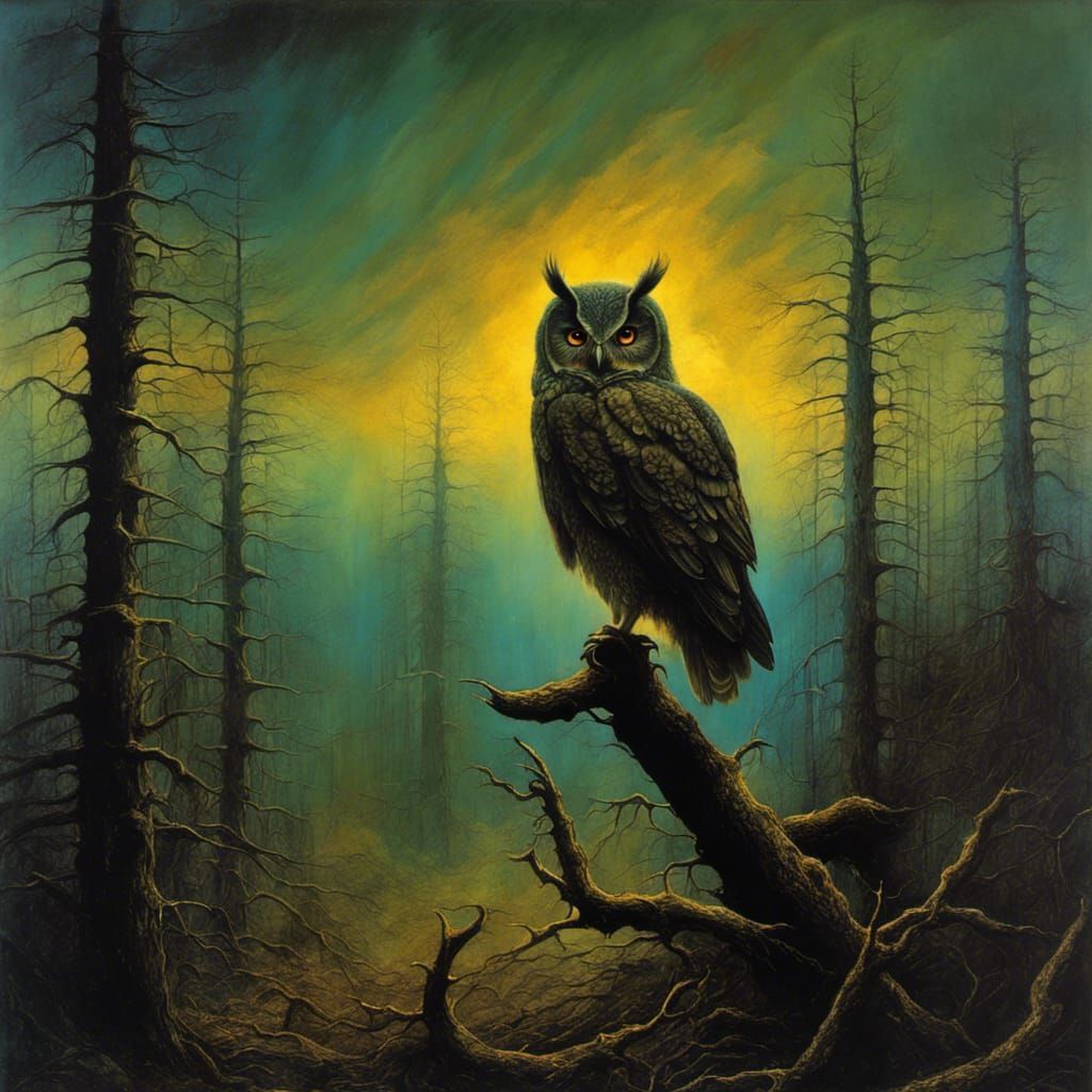Forest Owl:  Zdzisław Beksiński