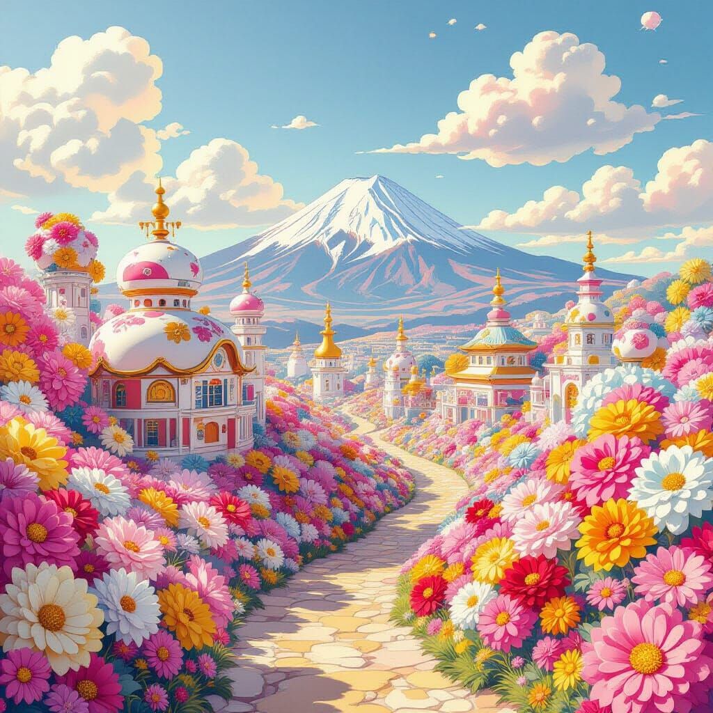 Colorful Pom-Poms Form Playful, Surreal Figures