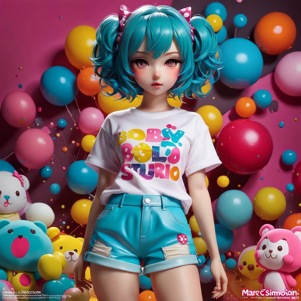 Cute Kawaii Doll in Sugar Rush Studio