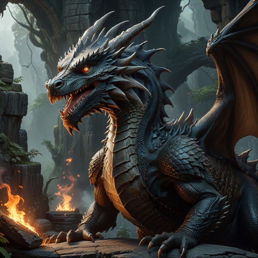 Majestic Dragon Generated by AI