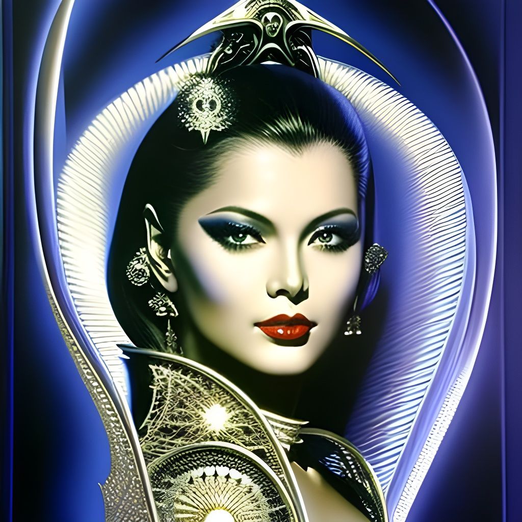 Sorayama Inspired Android Angel Portrait