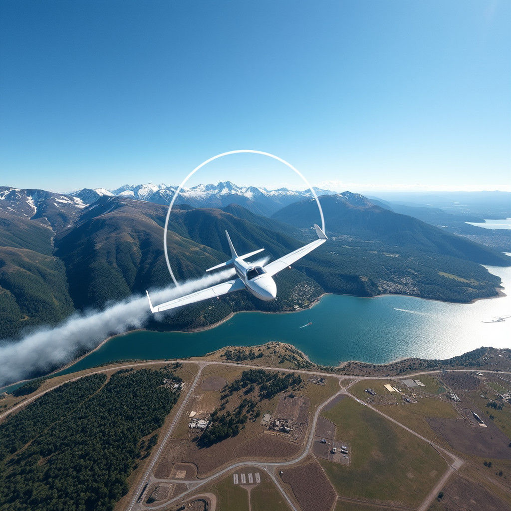 Aerobatic Plane Executing a Loop-the-Loop