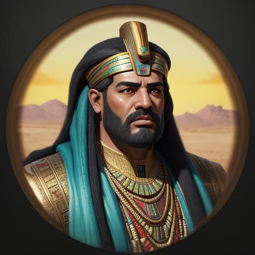 Narmer Unifies Qataris: Ancient Egyptian Concept Art