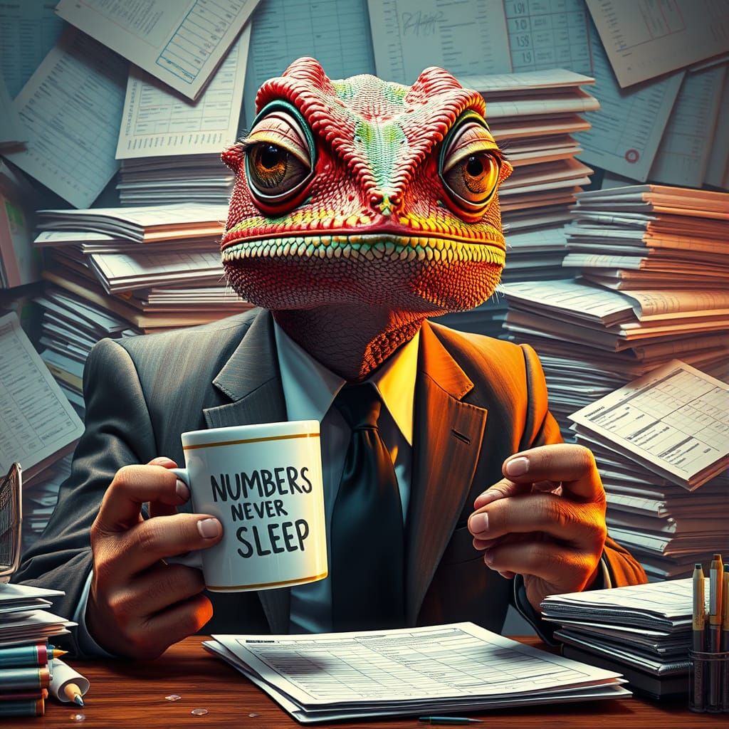 Chameleon Accountant in Color-Shifting Suit