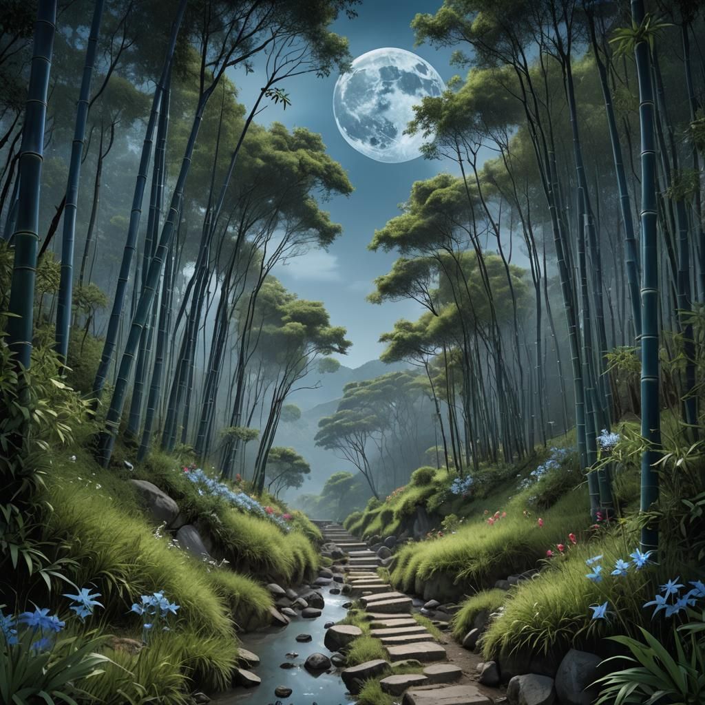 A bamboo garden