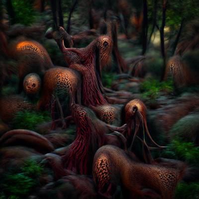Eldritch Forest Nightmare in Brown Colors
