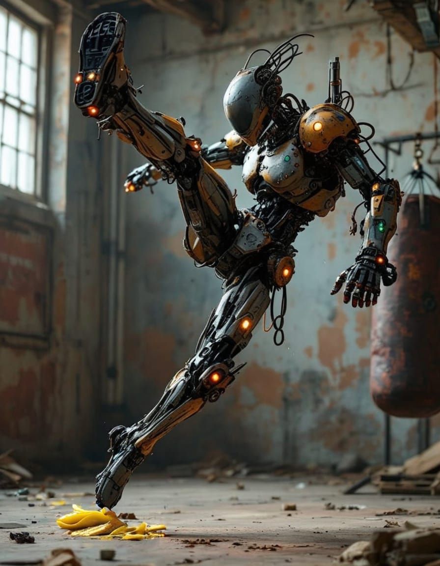 Crushed Banana Peel on the Floor