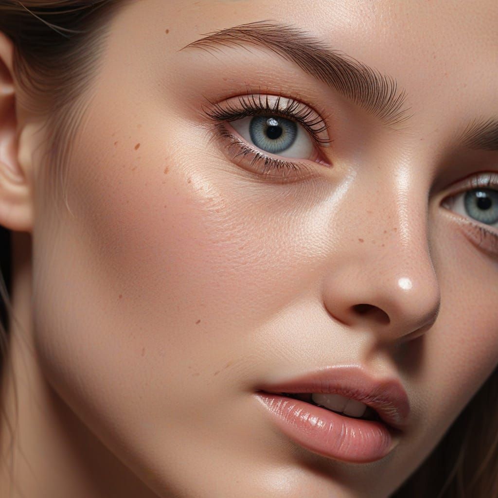 Hyper-Realistic Portrait with Soft Lighting in Pastel Colors