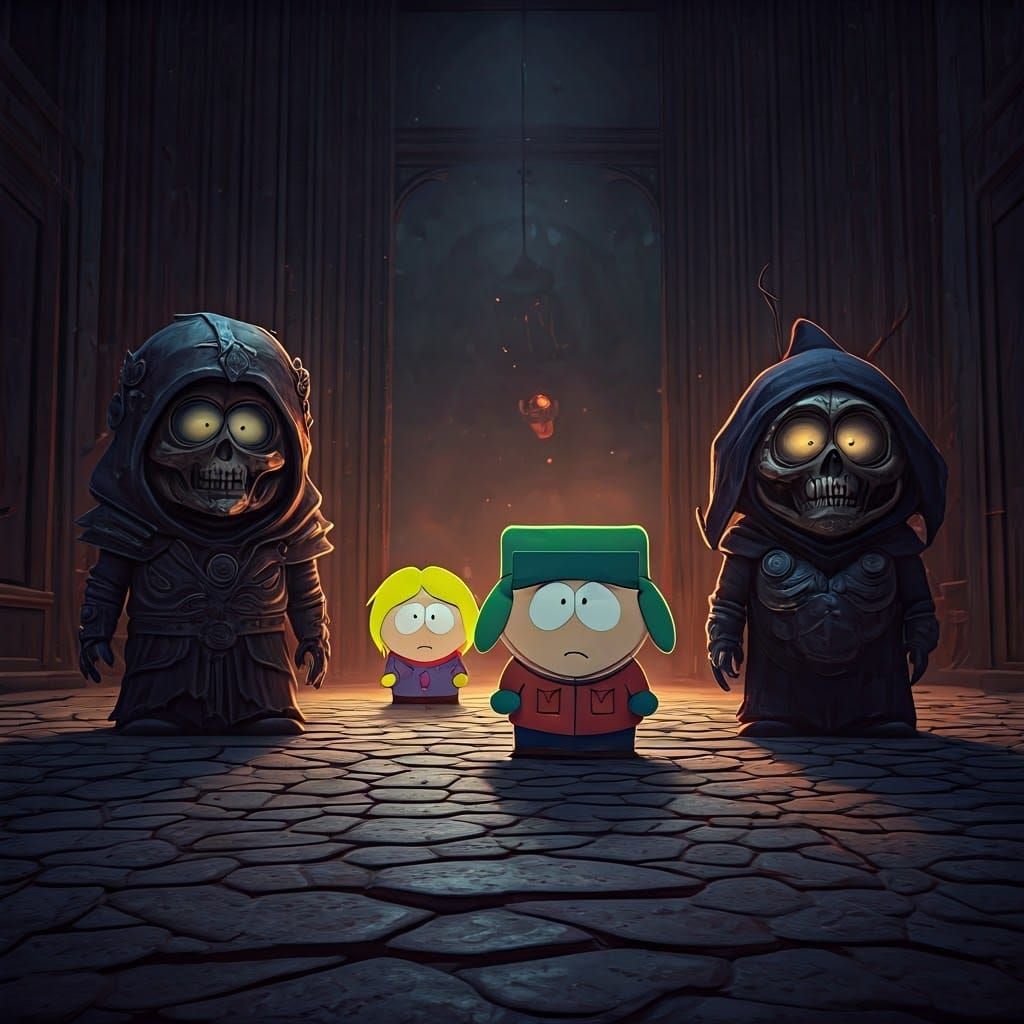 South Park Characters in Dark Fairytale, Unreal Engine