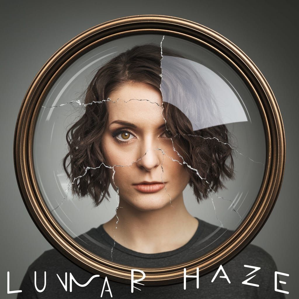 Surreal Portrayal of a Woman Refracted Through a Distorted L...