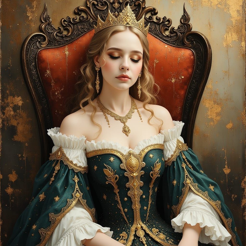 Majestic Queen Alice in Elegant Fantasy Attire