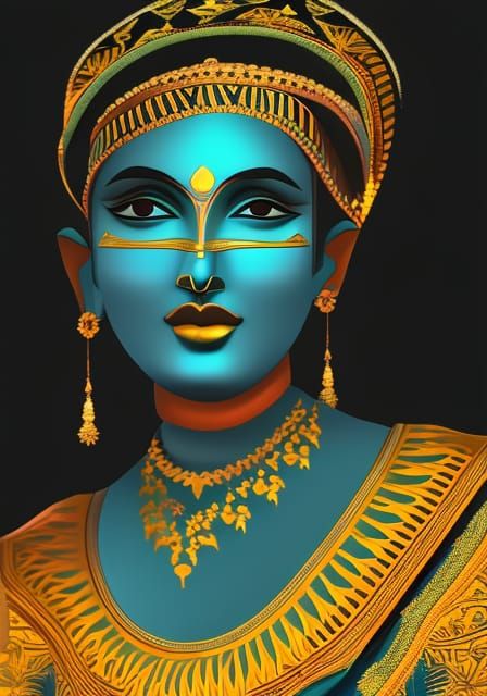 Indian Women: A Holographic Digital Art Piece