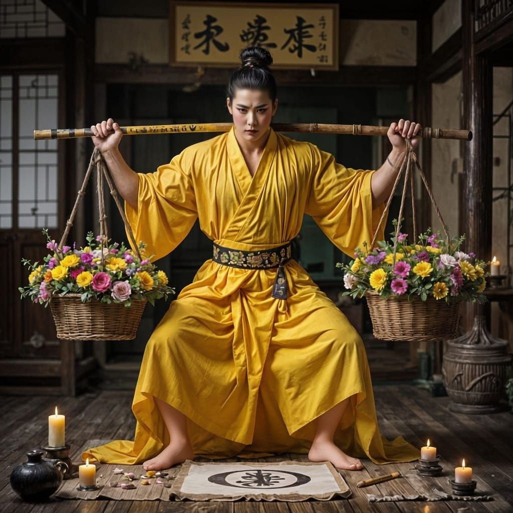 Immortal Flower Boy Paints Calligraphy in Candlelit Ancient ...