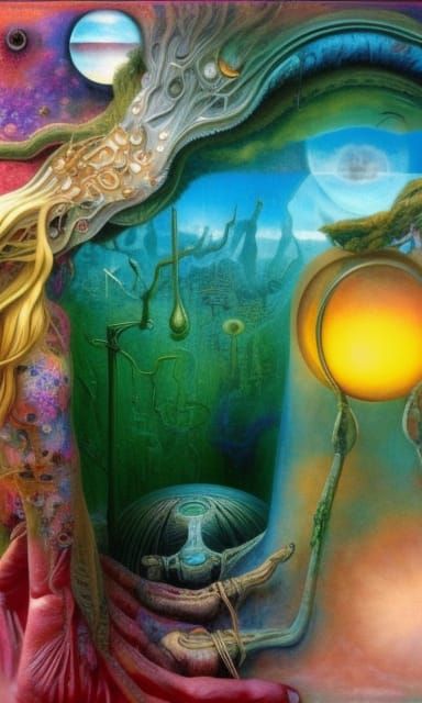 Surreal Earth: An Asylum Planet in Visionary Art Style