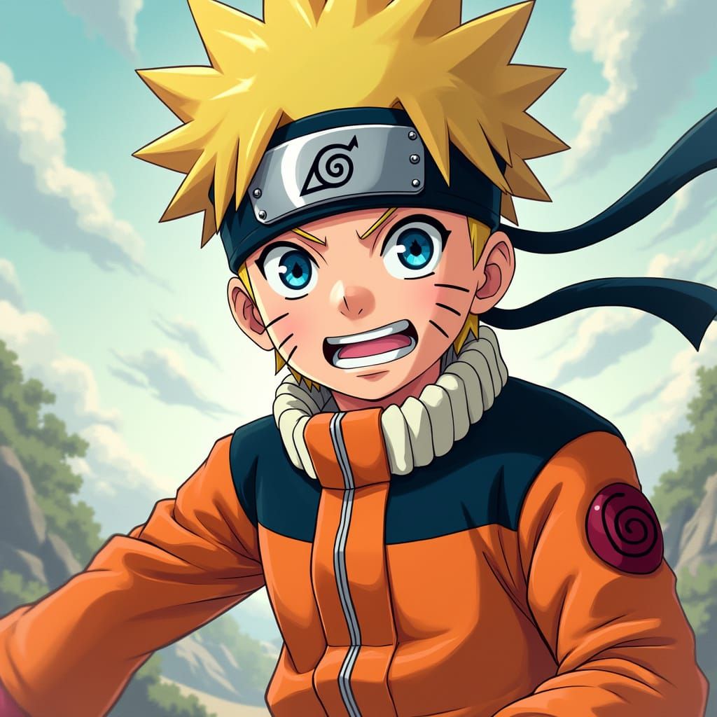 Naruto in Vibrant Anime Style