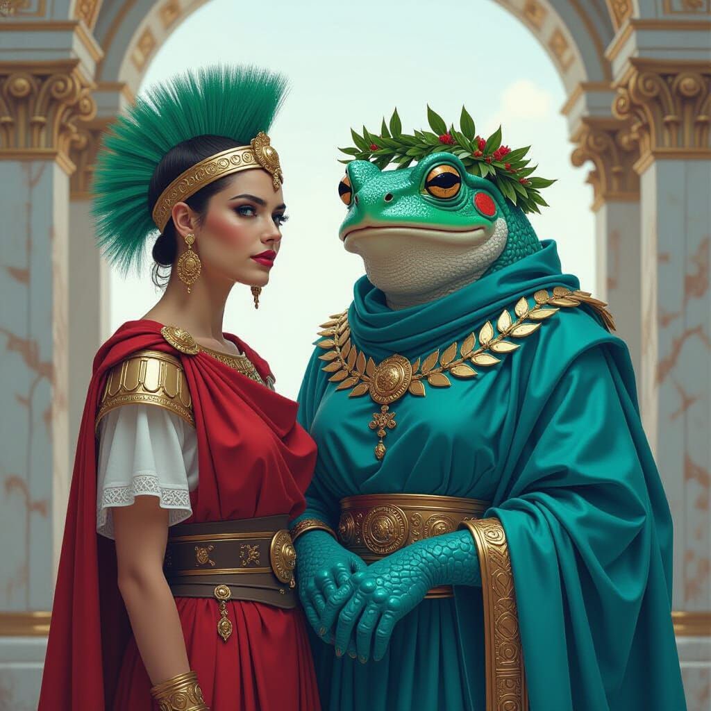 Roman Punk Meets Blue Toad God, Electric Dreamscape