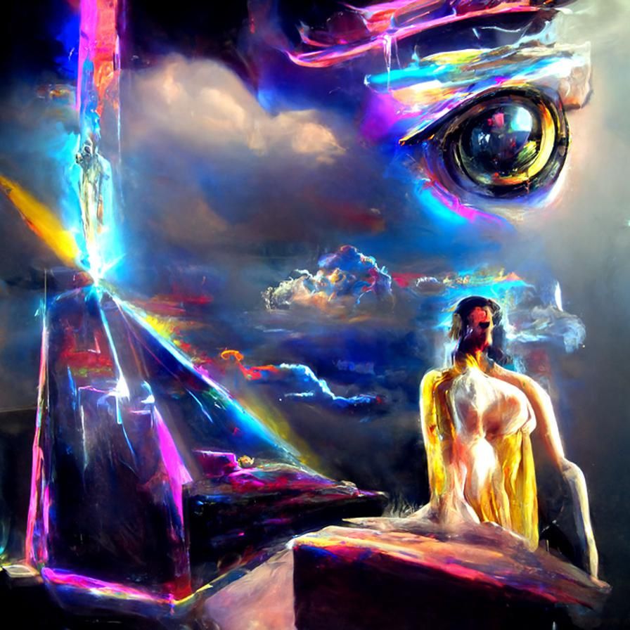 Surreal Melting Eyes in Style of Salvador Dali